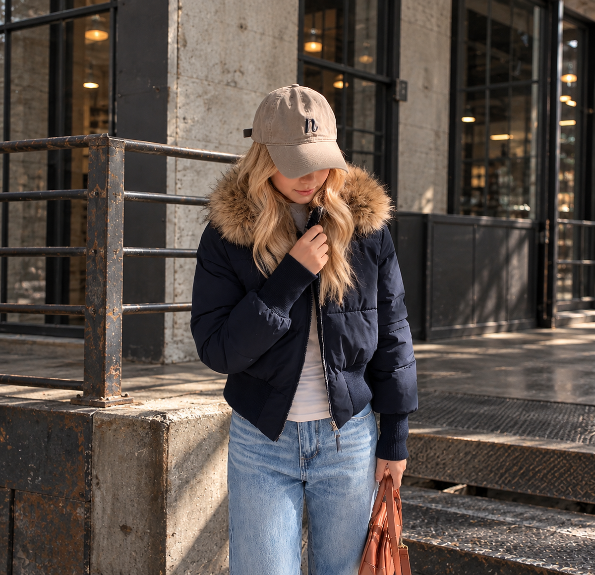 JAXXIE Cropped Puffer Jacket