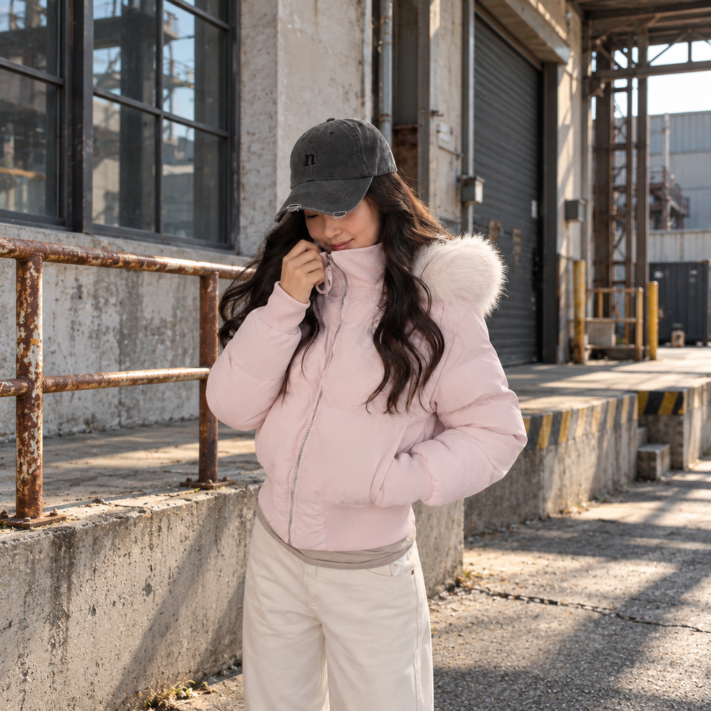 JAXXIE Cropped Puffer Jacket