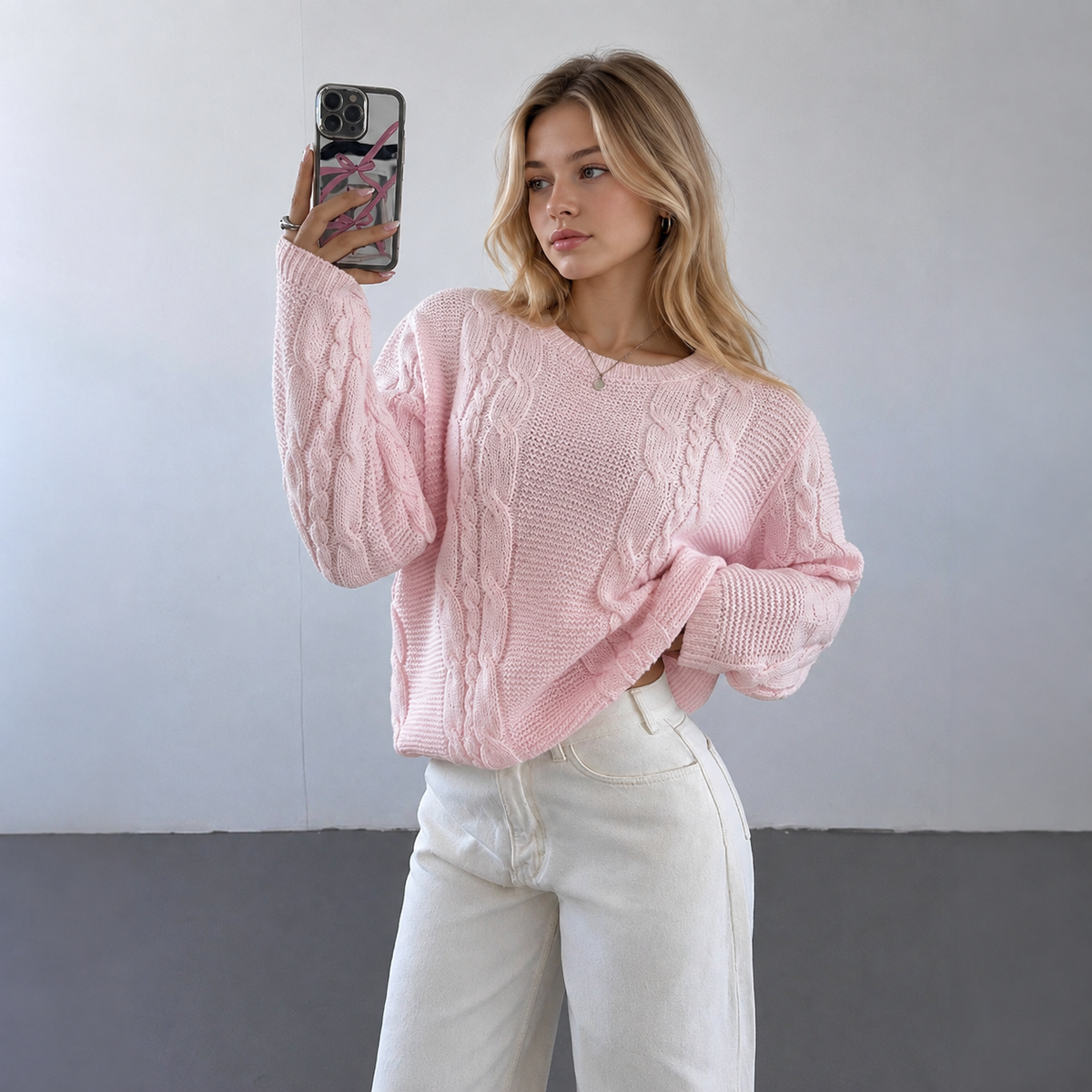 JAXXIE Cable Knit Sweater