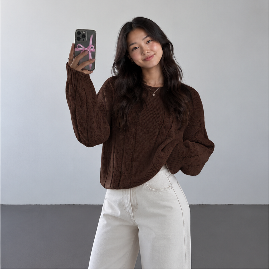 JAXXIE Cable Knit Sweater