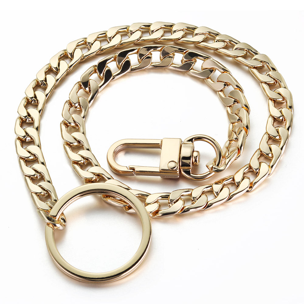 BY JAXXIE goudkleurige grove metalen broekketting met stevige sluiting voor een urban skater-stijl