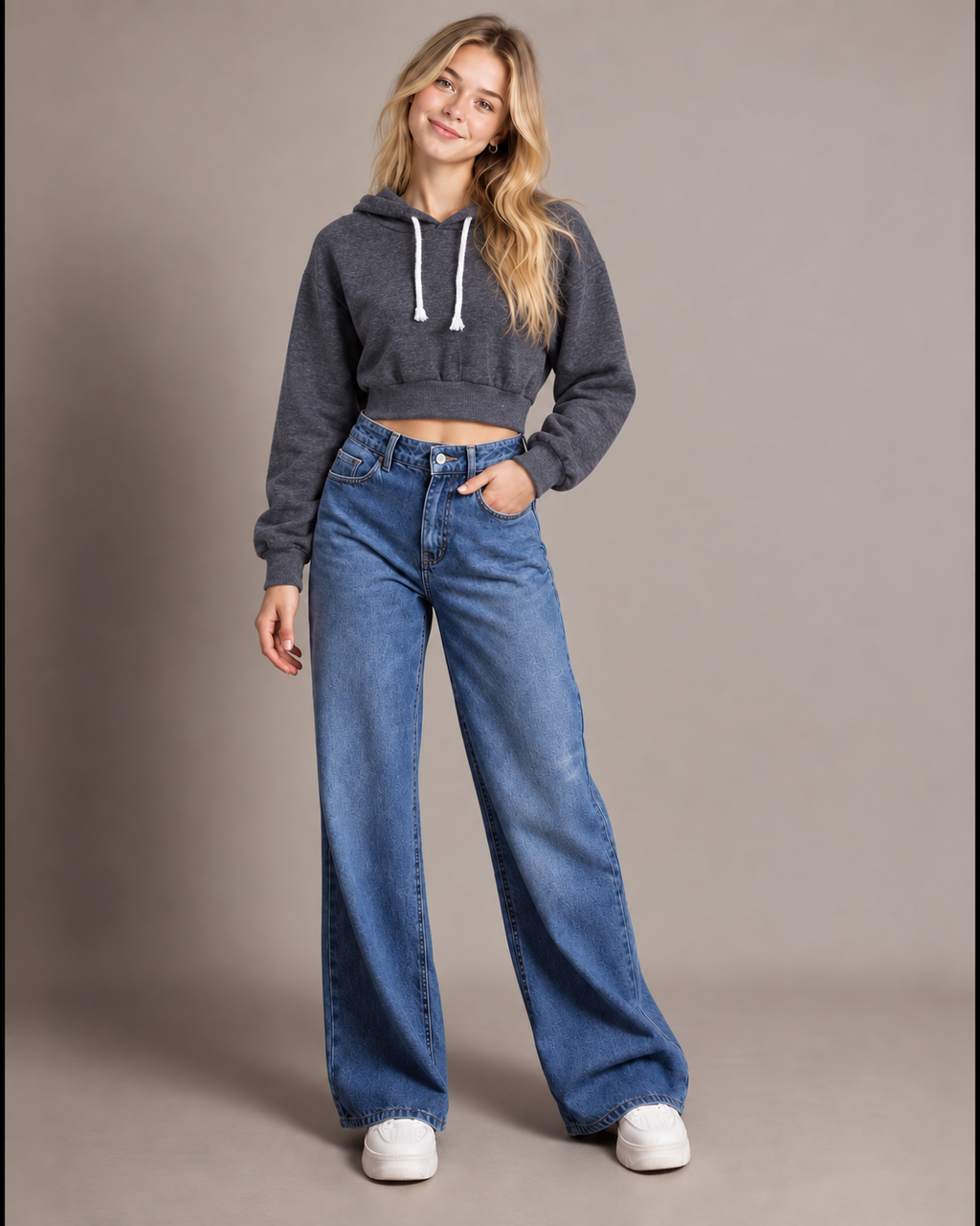 JAXXIE Womens Crop Hoodie